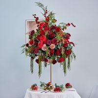 Arrangement floral artificiel en soie Uflowery pour mariage, décoration de centre de table, verdure, décorations de table, 30-80 cm, portable