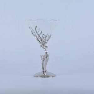 Tazza di vetro Martini testa di cervo in lega di zinco capacità 200ml per vino Champagne o Cocktail che serve - Product Image 4