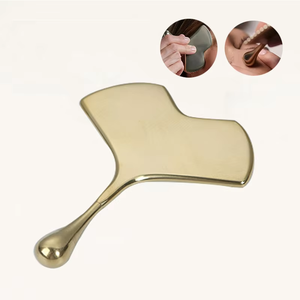 Produk pijat otot Trapezius tubuh latihan serviks Orthosis produk pemijat leher bahu kuningan pemijat punggung nyeri kayu - Product Image 1