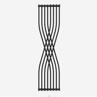 Radiateur chauffant de concepteur hydraulique vertical noir de 1775x450mm pour porte-serviettes chauffant de l'eau pour la salle de bain