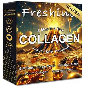 Nouvelle tendance soins de la peau des pieds <span class=keywords><strong>Spa</strong></span> produits de pédicure sucre gommage corporel masque hydratant crème hydratante 5 étapes collagène pédicure Kit - Product Image 1