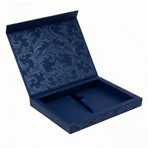 Cajas de Regalo Azules de Lujo Personalizadas, <span class=keywords><strong>Caja</strong></span> de Empaque <span class=keywords><strong>para</strong></span> Membresía VIP Empresarial, Porta Tarjetas - Product Image 1
