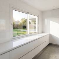 Ventana Corredera de Aluminio de Dos Vías, Vidrio Templado, Doble Acristalamiento, Horizontal, Insonorizada, Aislamiento Térmico, para Balcón
