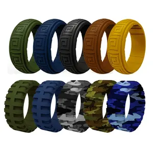 Goedkope Prijs Custom 1 Pack Mannen Siliconen Wedding Ring