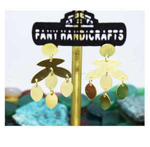 Pendientes de flores africanas con estampado navideño 2026, joyería hecha de hoja, pendientes rectangulares con forma de lágrima brillante, Pendientes colgantes - Product Image 6