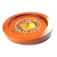 Roulette populaire en bois massif avec roues de 50mm, 20 pouces, simple 0 et Double 00