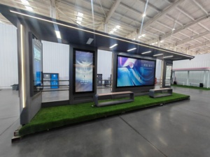 Thông minh đô thị ngoài trời nhôm trạm xe buýt dừng đồ nội thất cho phòng tập thể dục và sử dụng quảng cáo - Product Image 2