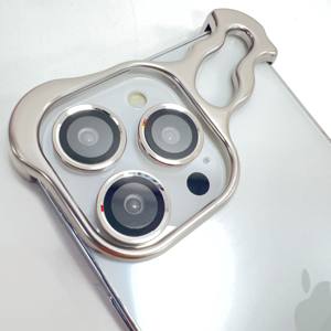 Haute qualité métal coin Pad cadre en aluminium pare-chocs téléphone étui pour <span class=keywords><strong>iphone</strong></span> 17 16 15 Pro Max caméra lentille protecteur couverture - Product Image 2