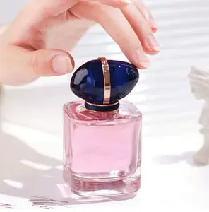 30ml Luxury Perfume Bottles With Sapphire Cover Transparent Spray Refillable Glass Bottle Portable Fragrance Diffuser Bottle