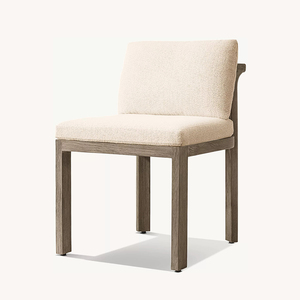 Ensemble de salle à manger en teck de style moderne pour l'extérieur, chaises et table durables pour jardin, patio, hôtel ou villa, parc - Product Image 3