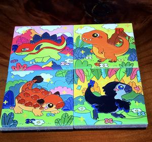 Imanes de Cerámica para Refrigerador, Estilo Clásico, Color Verde, Producción de Fábrica al por Mayor, Imanes Cuadrados de Cerámica Japonesa - Product Image 3