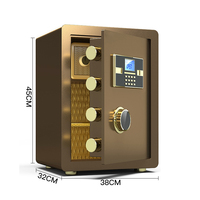 Coffre-fort numérique automatique XBT-45 avec lecteur d'empreintes digitales 2020, coffre-fort ignifuge en acier massif pour le bureau