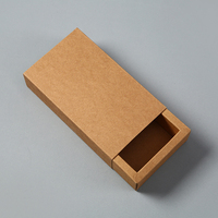 Boîte d'emballage tiroir en papier kraft écologique avec manchon givré, gaufrage personnalisé pour étui de téléphone, parfum, vêtements, emballage cadeau, logo