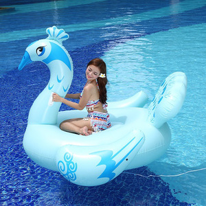 Blue Peacock Inflatable Float 180Cm Adult Pool Raft Water Toy - Product Image 2