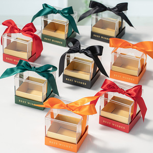 Chất lượng cao Acrylic Kẹo sô cô la Hộp Quà tặng đám cưới đính hôn món quà sinh nhật rõ ràng Acrylic Hộp rỗng với Ribbon - Product Image 3