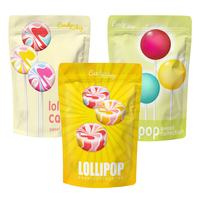 Sac pochette debout en plastique PET Doypack mylar avec fermeture éclair emballage alimentaire inodore pour bonbons et sucreries pour le sucre