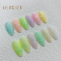 2022 d'été Scintillant Bonbons Chandail Effet Nail Sucre Poudre Poussière Glitter pour Manucure Polonais DIY Nail Art Décorations