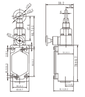 Interrupteur de fin de course DPDT industriel SN6170-SL-C-R, contacts argentés épaissis, protection IP65, 600V pour interrupteur à cordon