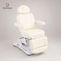 Lit de spa facial LED moderne multifonctionnel réglable en hauteur avec 3 moteurs, électrique, pliable, en cuir PU haute densité pour salon de beauté