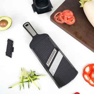 Trancheuse de <span class=keywords><strong>cuisine</strong></span> multifonctionnelle manuelle et écologique réglable coupe-biseau <span class=keywords><strong>simple</strong></span> <span class=keywords><strong>Mandoline</strong></span> lames variables fruits légumes - Product Image 5