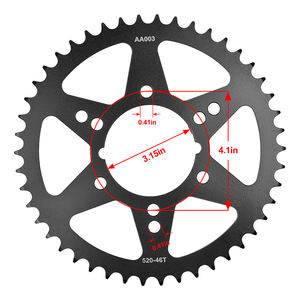 Pignon arrière de <span class=keywords><strong>moto</strong></span> 700CC en acier carburé 520-46T pour CF <span class=keywords><strong>Moto</strong></span> Road <span class=keywords><strong>650</strong></span> <span class=keywords><strong>GT</strong></span> 650NK état neuf - Product Image 5