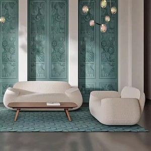 Sofá de Diseño Italiano de Grand <span class=keywords><strong>George</strong></span> para Sala de Estar, Estilo Minimalista, Apto para Apartamentos Pequeños, Asientos Individuales y Dobles, Sofá de Tela - Product Image 3