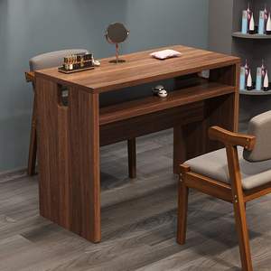 Mesa de Manicura con Superficie de Madera, Diseño Retro, para Salón de Belleza - Product Image 5