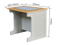 Table d'ordinateur à rabat en bois, support d'ordinateur LCD verrouillable, pour enseignants et les étudiants
