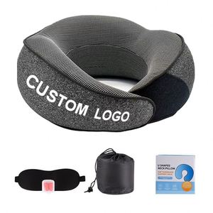 Wholesale Ergonomic <b>Memory</b> Foam <b>Pillow</b> for Naps Promotional Gift Portable U-shaped Neck Support Travel <b>Pillow</b> with Custom logo - Product Image 1