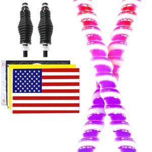 Spiral 2PCS 4FT 12V COB LED <strong>Whip</strong> Lights Side Spring Base App Remote Control Safety <strong>Lighted</strong> Antenna ATV/<strong>UTV</strong> Polaris SXS Truck 1 - Product Image 1