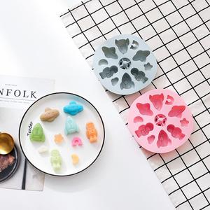 M61764 Molde de silicona para pudín de <span class=keywords><strong>arroz</strong></span> y pasteles al vapor <span class=keywords><strong>con</strong></span> tapa, para complementos alimenticios infantiles y galletas de bebé, <span class=keywords><strong>con</strong></span> diseño de dibujos animados - Product Image 2