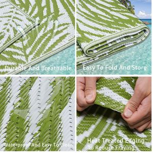 Tapis <span class=keywords><strong>de</strong></span> table et <span class=keywords><strong>de</strong></span> chaise pliable portable pour pique-nique et camping, <span class=keywords><strong>en</strong></span> herbe synthétique PP et <span class=keywords><strong>raphia</strong></span> tressé, résistant aux plis, pour l'extérieur - Product Image 4