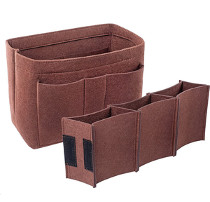 Factory price <b>ladies</b> large capacity felt <b>toiletry</b> <b>bag</b> color optional - Product Image 3