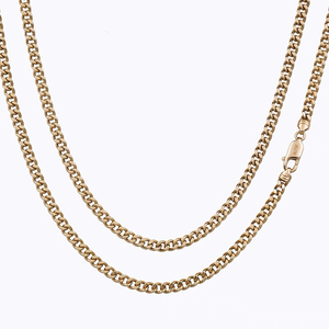 Vòng cổ vàng 18K nguyên chất, kiểu dây Cuban, kích thước có thể điều chỉnh, có thể tùy chỉnh, trang sức thời trang dành cho nữ và bé gái, thích hợp cho tiệc tùng và sử dụng hàng ngày - Product Image 4