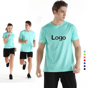 Lidong स्टॉक पदोन्नति पॉलिएस्टर रिक्त खेल टी शर्ट यूनिसेक्स कस्टम डिजाइन लोगो सादे बहु रंग टीशर्ट सस्ते कीमत