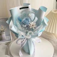 Buket Mawar Awet Bola Akrilik Buatan Tangan Abadi Tahan Lama 3-5 Tahun Dekorasi untuk Pernikahan Hari Valentine Tahun Baru Natal