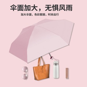 QX 2026 Paraguas Mini Cápsula Manual Anti-UV para Sol y Lluvia, Pequeño, Plegable en 6 Secciones, Portátil, Ideal para Regalos Empresariales, Gran Venta - Product Image 6