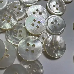 4 Holes White Mother Of Pearl Shell Button Shell Button Natural