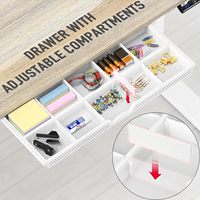 Bureau assis-debout électrique moderne Fengyi 48 pouces avec tiroir, mémoire des réglages, gestion des câbles, plateau en érable et structure en acier pour bureau