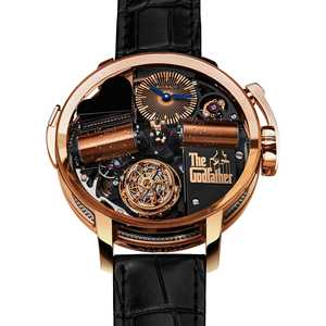 Reloj Co Watch Godfather Musical con Caja de Acero, Correa de Cuero Genuino, Movimiento Mecánico Automático, Esfera con Agujas para Hombre - Product Image 1
