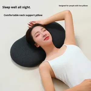 Almohada <span class=keywords><strong>de</strong></span> Espuma Viscoelástica Ultrafina <span class=keywords><strong>de</strong></span> Baja Presión para <span class=keywords><strong>Dormir</strong></span> Boca Abajo, con Soporte Cervical, Funda Extraíble y Lavable, Forma Ovalada - Product Image 2