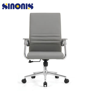 Chaise de conférence en cuir Sinonis, mobilier de bureau, chaise de visiteur exécutive en cuir, chaises d'invitées de bureau - Product Image 1