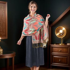New Design Fashionable 70*180CM Jacquard Cashew Scarves Nepal <b>Women's</b> <b>Turban</b> Scarf Shawls YHK0043 - Product Image 2