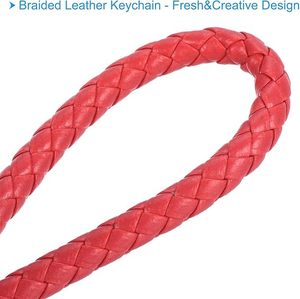 Porte-clés en cuir tressé à la main avec clip en alliage de zinc pour clés de vélo, cadeaux d'entreprise, cadeaux de Saint-Valentin, cadeaux de mariage - Product Image 4