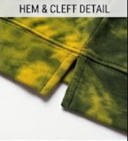 Sweat à capuche tie-dye vert et jaune, marque privée, poids lourd 300 GSM |   Pull à logo personnalisé délavé à l'acide |   Streetwear unisexe surdimensionné - Product Image 4