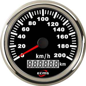 Compteur de vitesse GPS 85 mm 200 km/h Jauge analogique pour yacht bateau camping-car voiture Conversions Instrument de mesure de vitesse - Product Image 1