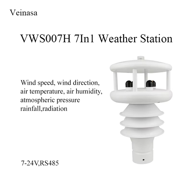 Veinasa VWS007H Automatic Heating All One Micro Ultrasonic Weather Station IP66 Waterproof Plastic Anemometer