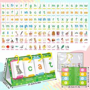 Tarjetas de Palabras Visuales para Educación en Casa y Jardín de Infancia, Ortografía, Lectura, Primer Grado, Palabras CVC, Juegos de Fonética - Product Image 4