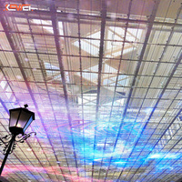 Affichage LED transparent flexible ultra-fin personnalisé pour fenêtres d'instructions, grand écran publicitaire holographique.