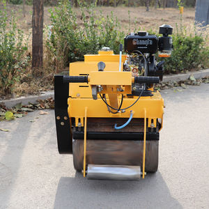 Tek çift davul ile yol silindiri arkasında yürümek 0.8 ton 2 ton yüksek kalite dizel motor mini yol silindiri debriyaj plakası - Product Image 1